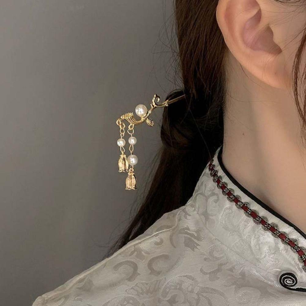 

Диск для волос с жемчужной кисточкой, палочка для волос из гинкго, аксессуары для волос, женская заколка для волос в китайском стиле