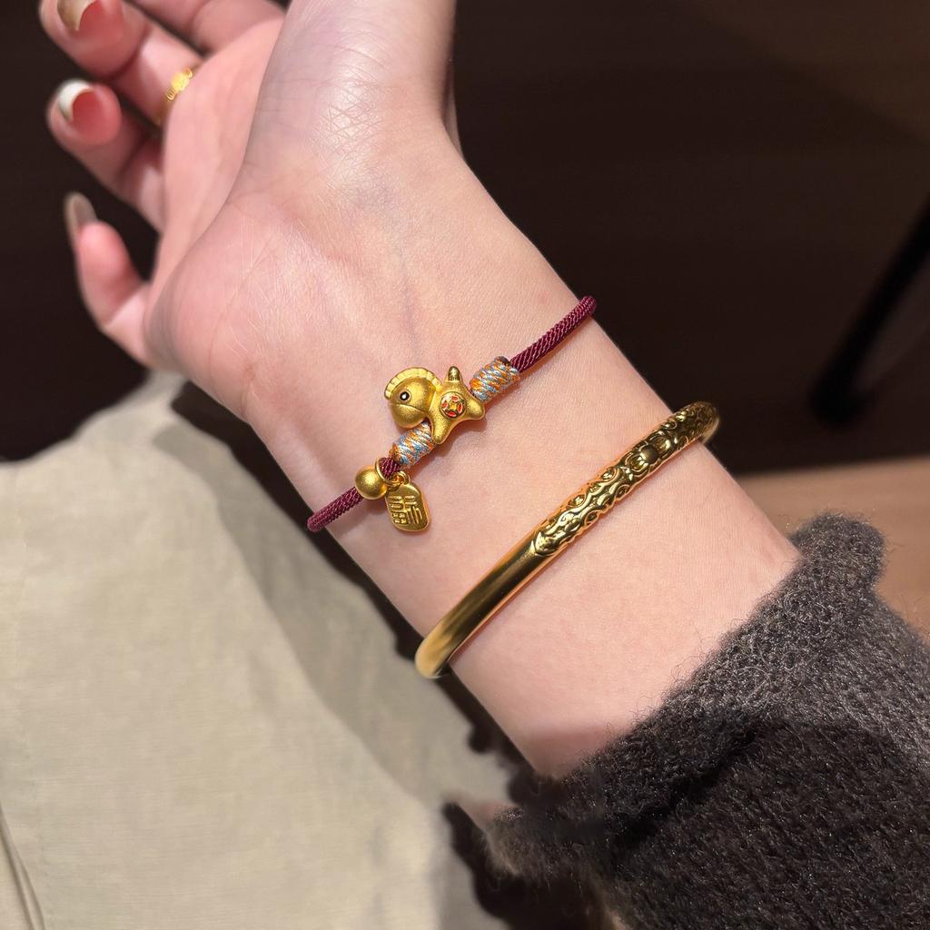 Hot Selling Pony Coin Braided Bracelet Zodiac Year Horse Bracelet Versatile Bracelet
