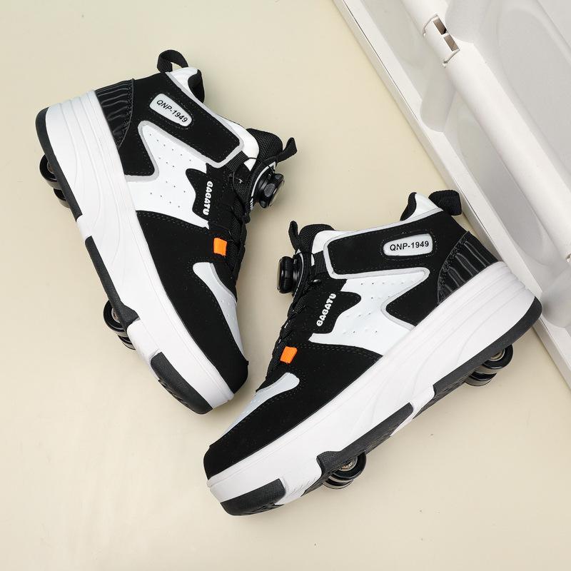 2025 A/W Unisex Kids' Two-Wheel Sports Shoes with Rotating Button