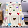 Rainbow Diamond Heart Ultra Soft Sherpa Fleece Blanket Fluffy Warm Halloween Cozy Throw for Sofa Couch Bedroom Gift All Season