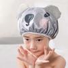 3D Animal Design Kids Shower Cap Polyester All Match Bright-colored Bath Cap for Dorm