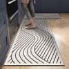 Two-Piece Water-Absorbent Anti-Slip Kitchen Floor Mats - Dirt-Resistant & Easy-Clean for Entryways