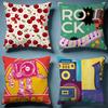 Retro Speaker Cushion Cover Soft Decorative Pillow Case Suitable for Bedroom Sofa Car Travel Use