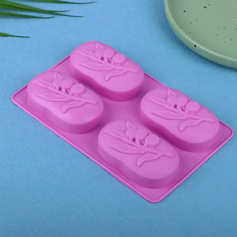 Oválný tvar olivovníku Silikonová forma pro kutily ručně vyráběné formy na mýdlo Forma na dort na pěnu Forma na želé mýdlo Potřeby pro výrobu kostek ledu