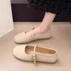 Summer Thin Real Soft Leather Breathable French Mary Jane Shoes Soft Sole Women's Shoes Shallow Mouth Single Shoes with Skirt Small Leather Shoes