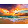 5D Diamond Painting Landscape Sunset Sea View Full Round Diamond Embroidery Cross Stitch Painting Mosaic Home Decor Gift