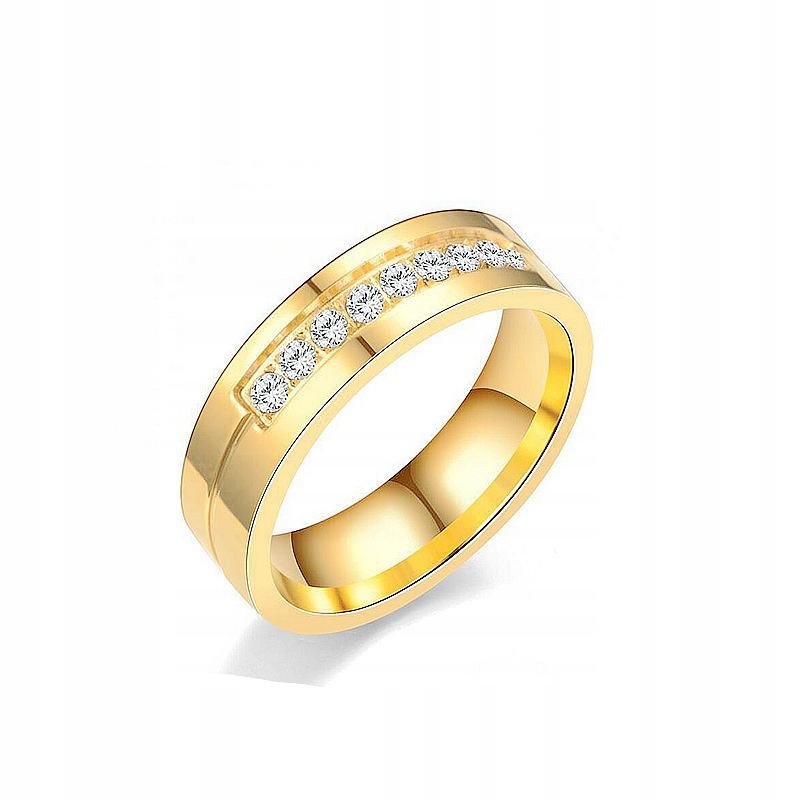 Gold Wedding Ring 316L Steel Size 28