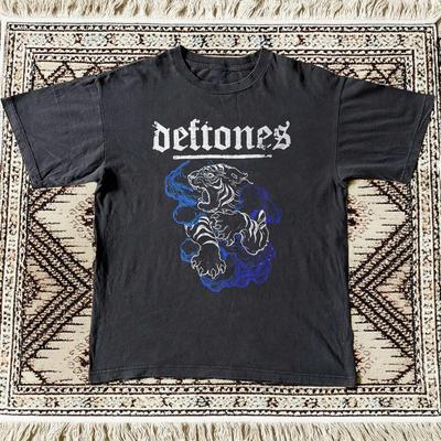 Tricou Bumbac Pur Vintage Deftones pentru Bărbați de Vară Streetwear Supradimensionat Larg și Respirabil Potrivit pentru Purtare Zilnică