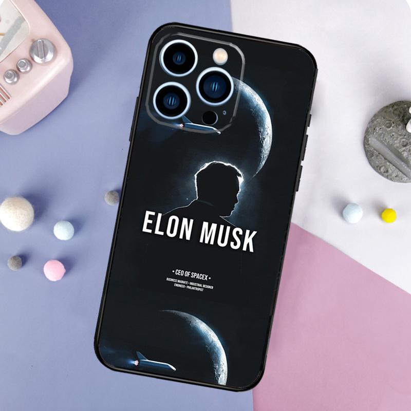 Elon Musk Funda For iPhone 16 15 11 12 13 14 Pro MAX X XS Max XR Plus 13 Mini Phone Case
