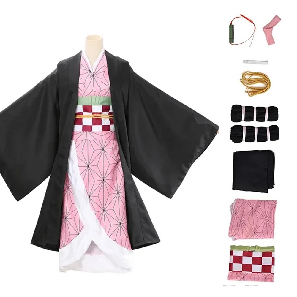 Japanese Anime Demon Slayer Cosplay Tanjiro Nezuko Cosplay Shinobu Kimetsu No Yaiba Tomioka Costume Cartoon Halloween Part Gifts