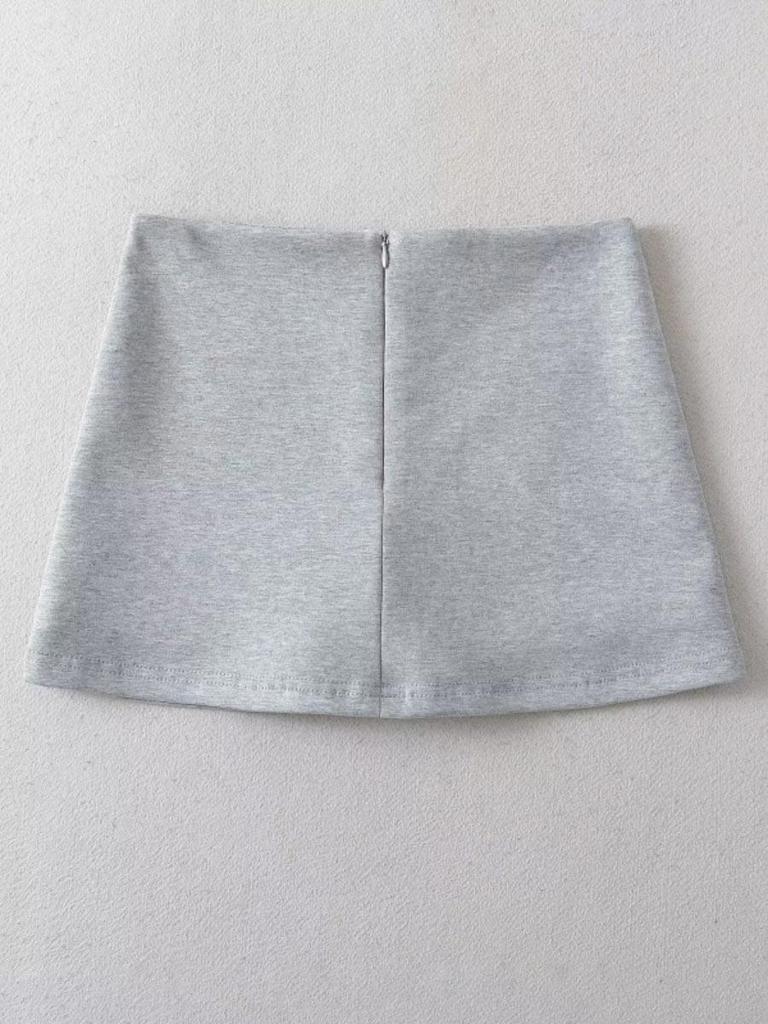 Damska Mini Spódnica Szara Niski Stan Slim Fit Pakiet Hip Szorty Spódnica Y2k Seksowny Styl Ubrania Wiosna Lato