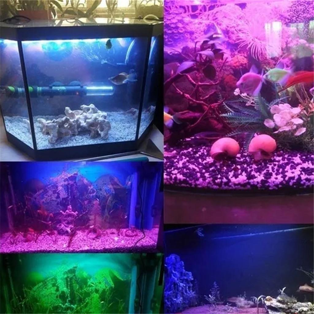 Acvariu Rezervor Pești LED Lumină Colorată Stecher EU/SU Strip Lampă Bară Rezistentă la Apă Submersibilă Lumini Submersibile Decor Rezervor