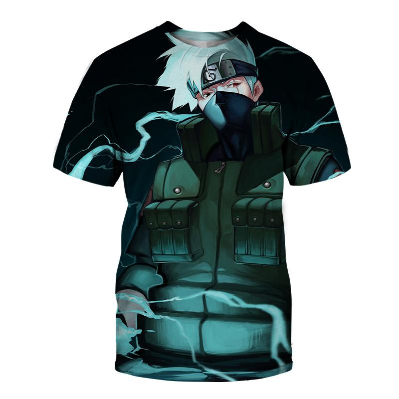 New Naruto 3D Digital Printed T-shirt Short Sleeved Men's  Clothing T-shirt