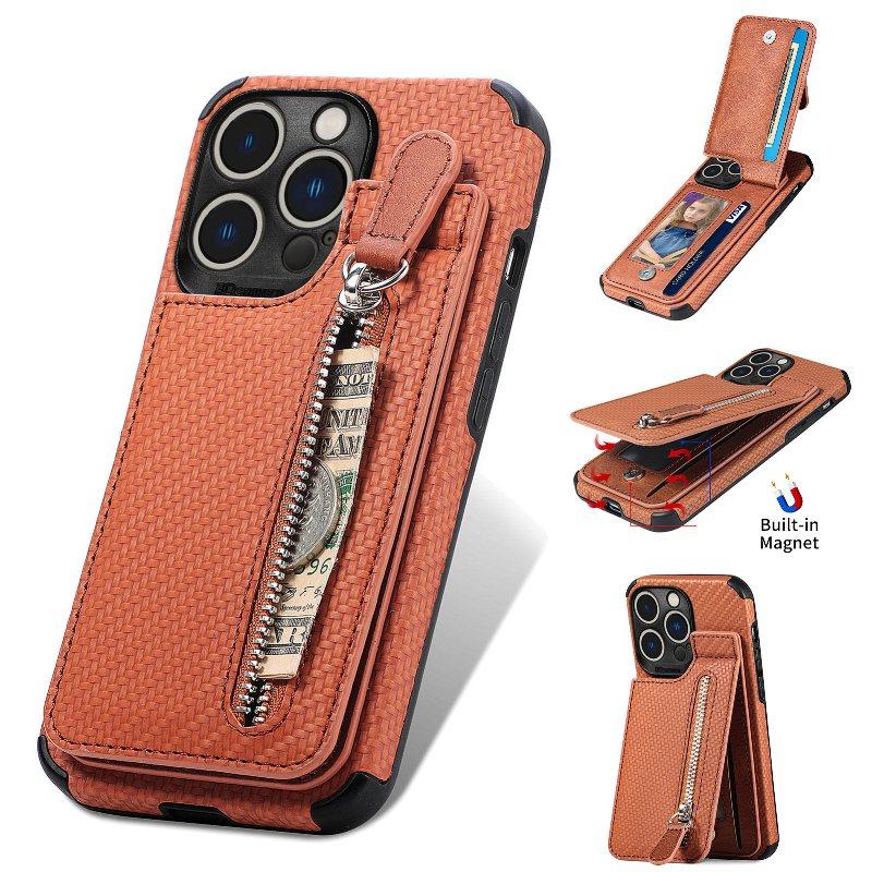 

Чехол-кошелек на молнии для телефона для iPhone 14 13 12 11 Pro Max/Samsung S23 S22 Ultra S21 FE A14 A34 A54 A13 A23 A33 A53 A12 A32 A52 Магнитная задняя крышка