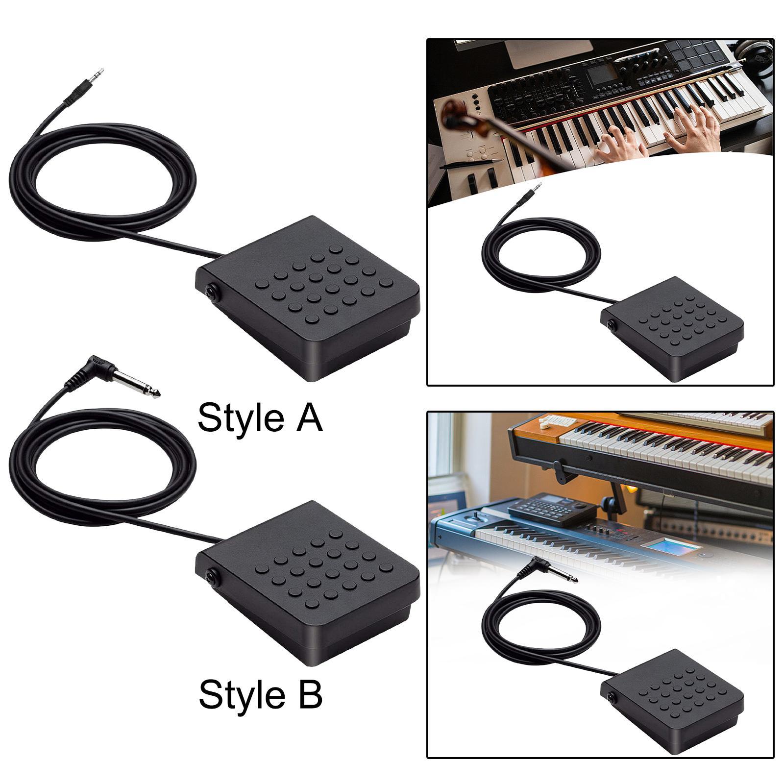 Sustain Pedal Universal Sturdy Nonslip Compact Foot Pedal for Keyboard