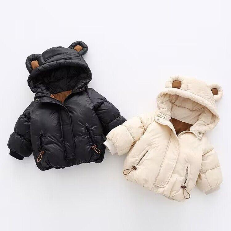 Autumn Winter Boys Velvet Jacket Thickened Autumn Winter Girls Baby Padded Padded