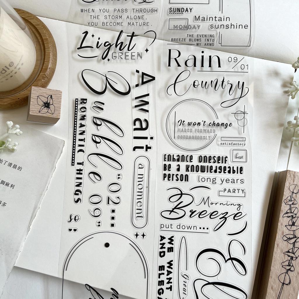 Big Title English Journal Washi Tape Sticker Character Decoration Base Background