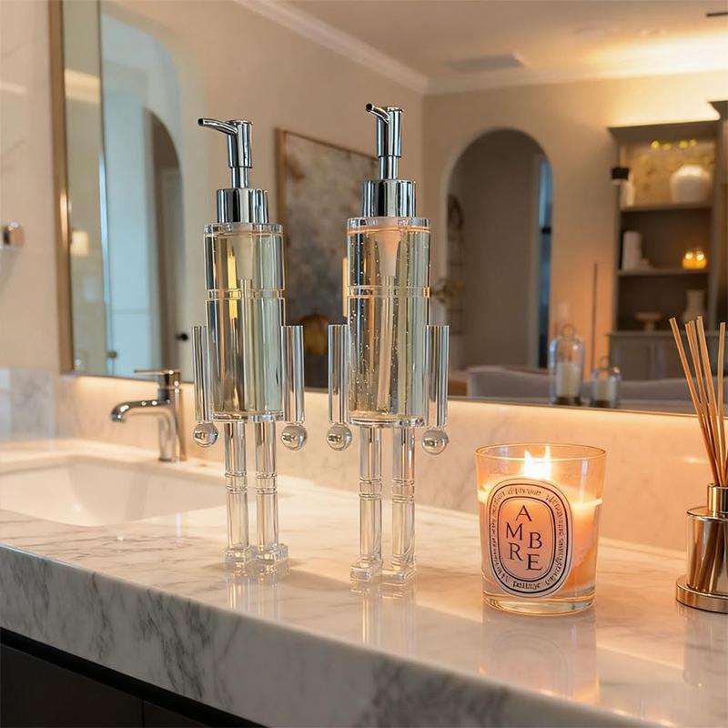 Nutcracker Soap Dispenser, Clear Acrylic Nutcracker Soap Dispenser, Decorative Soapdispenser,Christmas Hand Soaps Bottle