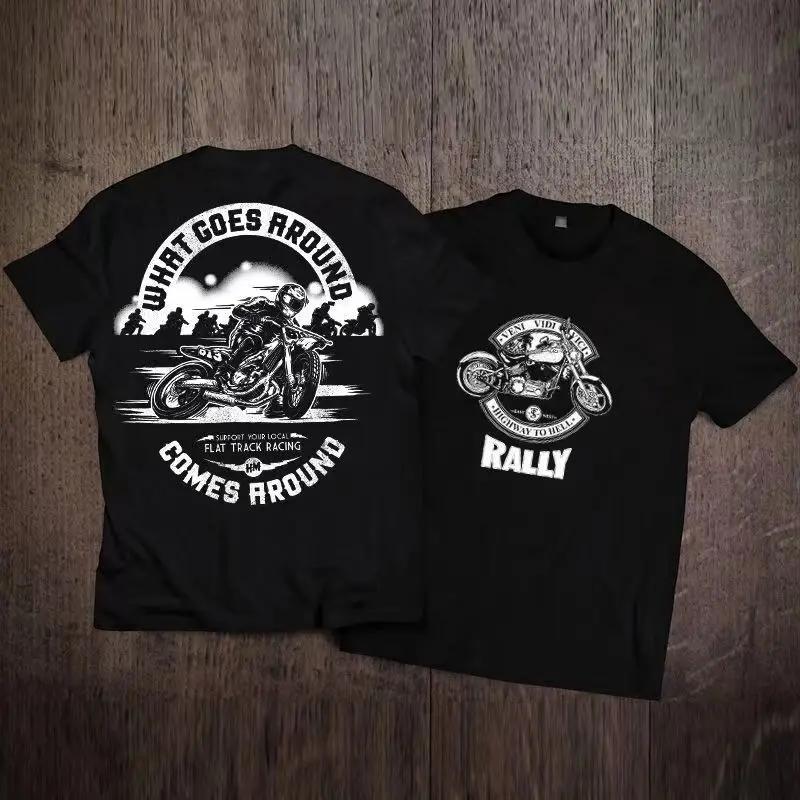 Summer Men's T-shirt Short Sleeved European and American Hip-hop Skull Casual Punk Men's Pure Cotton Short Sleeved T-shirt