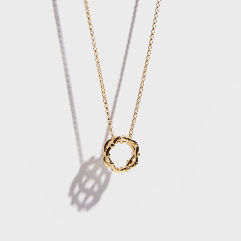BONAFIDE JEWELRY Multi Hash Tag Large Necklace (Gold)