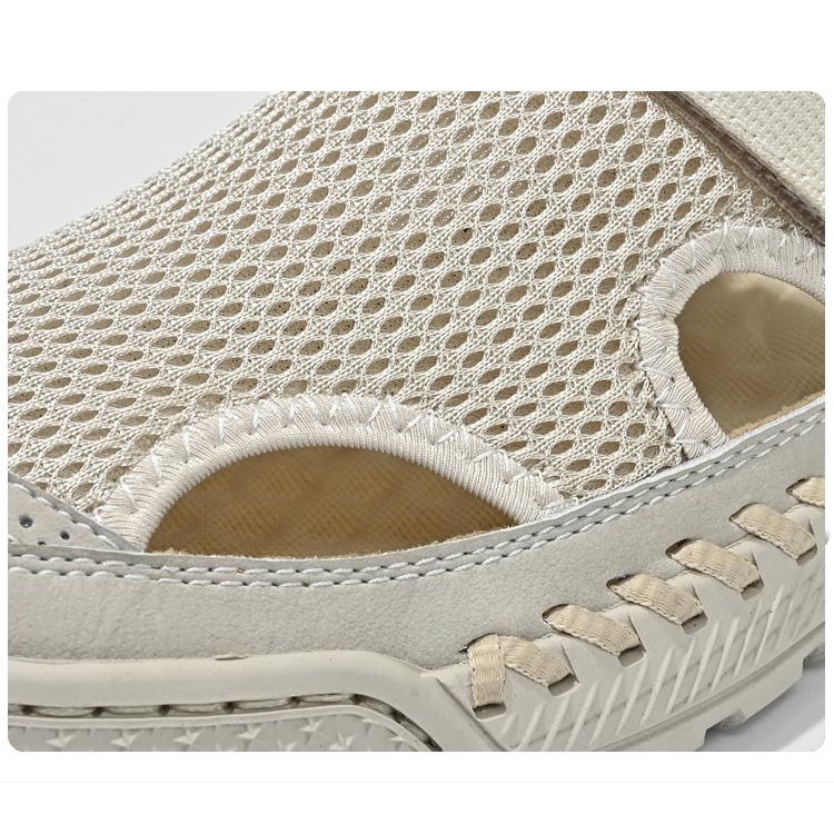 Summer Men's Sandals Handmade Mesh Breathable Casual Shoes