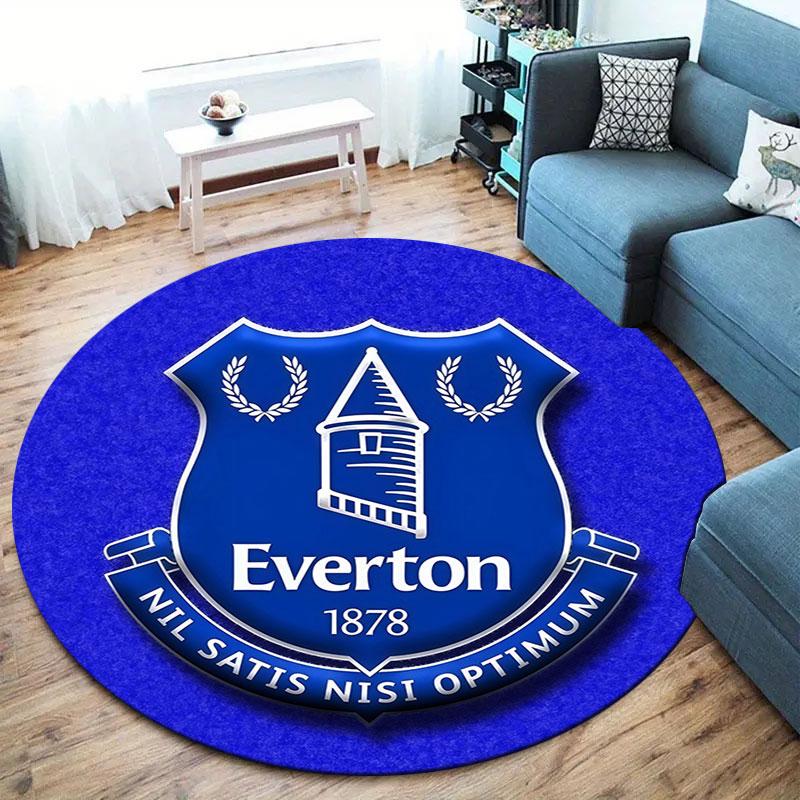 Everton F.C Round Area Rug,Carpet Rug for Living Room Bedroom Sofa Playroom Decor,Non-slip Floor Mat