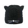 Winter hat warm Internet celebrity Japanese ins cute face small plush thickened cat knitted hat wool hat women