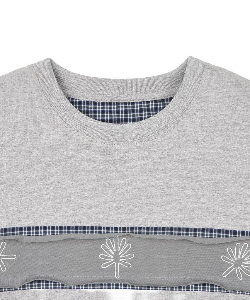 Dandel Dd Check Inset Symbol Tee (Grey)