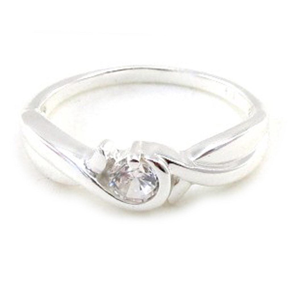 Bague argent 'Câlin' blanc
