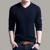 Spring Autumn Men Long Sleeve Basic Striped Sweaters Fashion Korean Male Clothes Loose Bottoming Casual Knitted Pullovers Tops