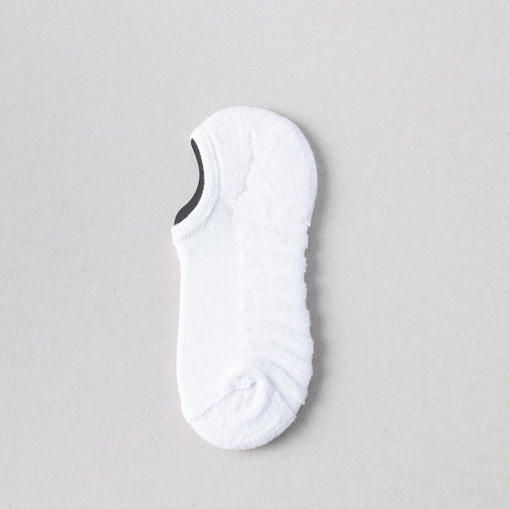 

Мужские модные носки-след из хлопка для спорта, впитывающие пот, дышащие, силиконовые, противоскользящие, невидимые, большого размера 41-45 1 pair белый