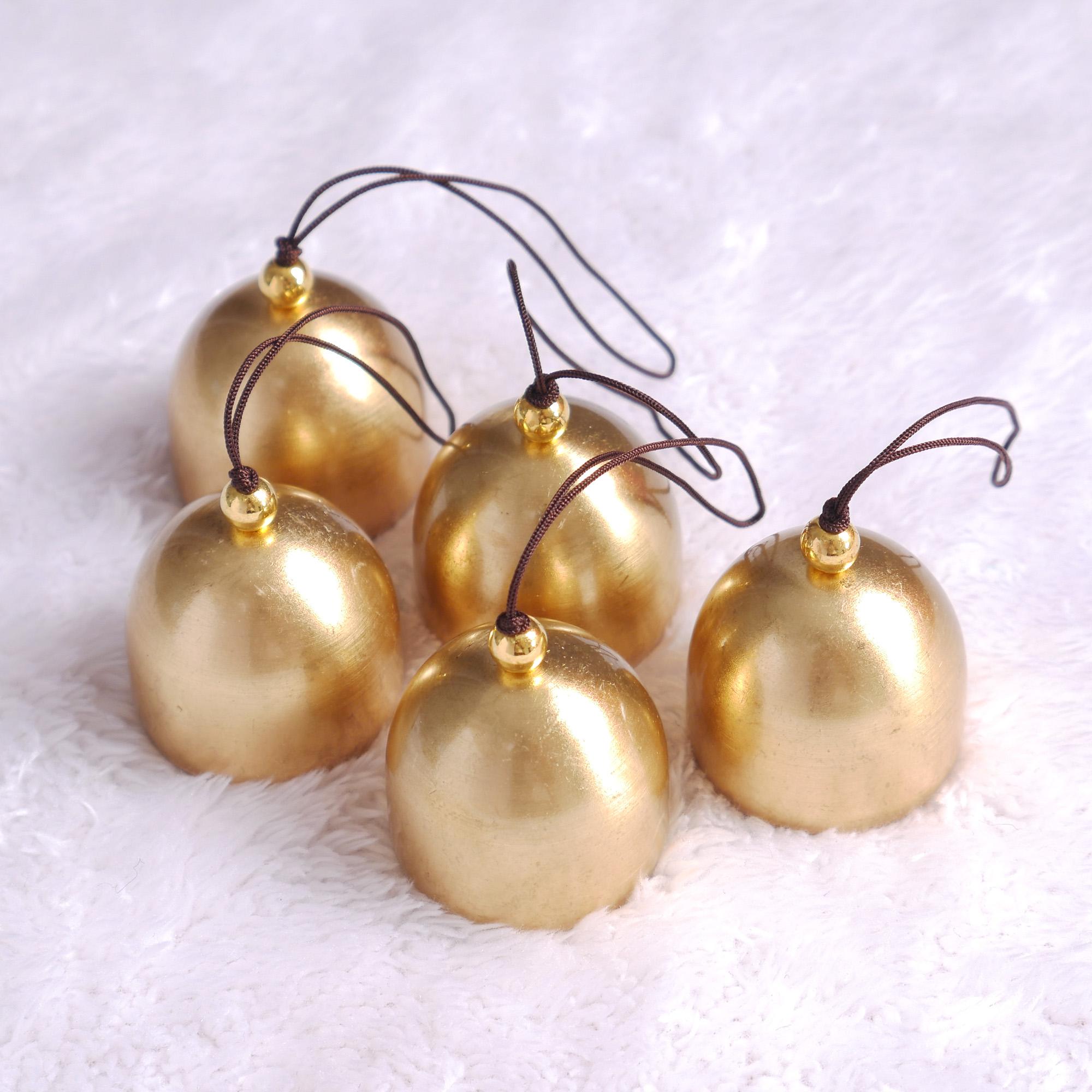 

1PCs Christmas Metal Bell Decoration Pure Copper Bell Pendant Brass Door Bell DIY Craft Wind Chimes Making Art Dog Cat Necklace