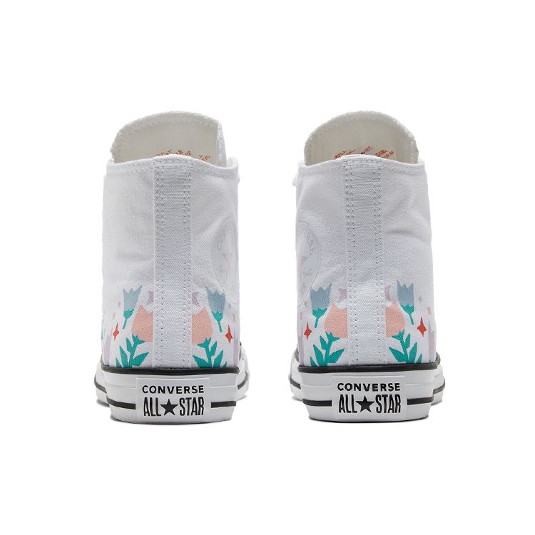 Converse Chuck Taylor All Star Classic Versatile High-Top Canvas Sneakers Women Sneakers White Multicolor 572706C