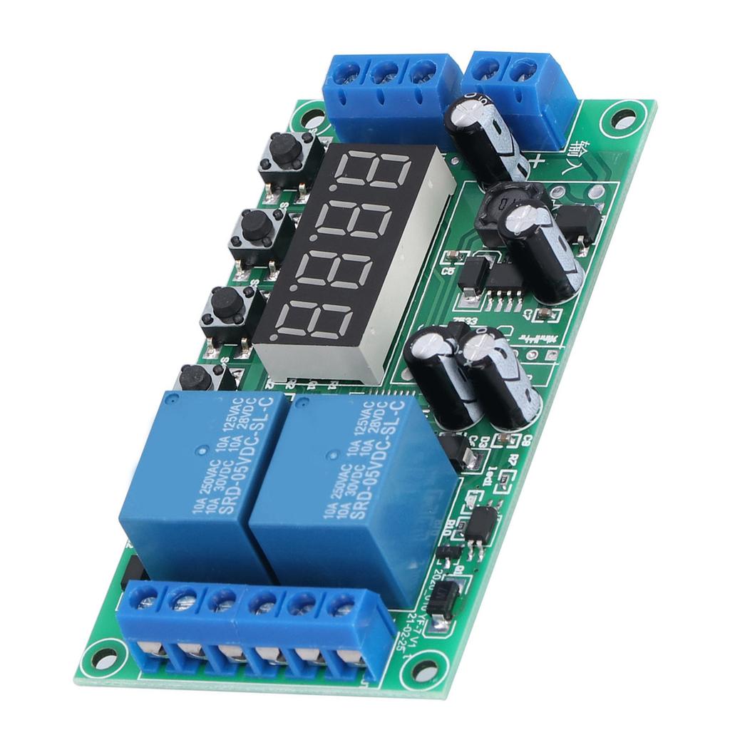 Verzögerungsrelaismodul 2 Kanal Impulstrigger Strom Aus Zyklus Timer Schaltschaltung YF‑7 7‑30VDC