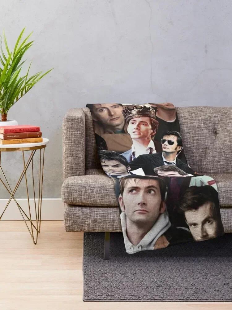 David Tennant Collage Throw Blanket Bed Fashionable blankets and throws Picnic Fashion Sofas Blankets