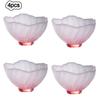 4pcs 40ml 1.35oz Japanese Gradient Pink Frosted Glass Tea Cups,Cute Pink Cherry Blossom Heat Resistant Tea Cup for Home, Office, Gift for Mother