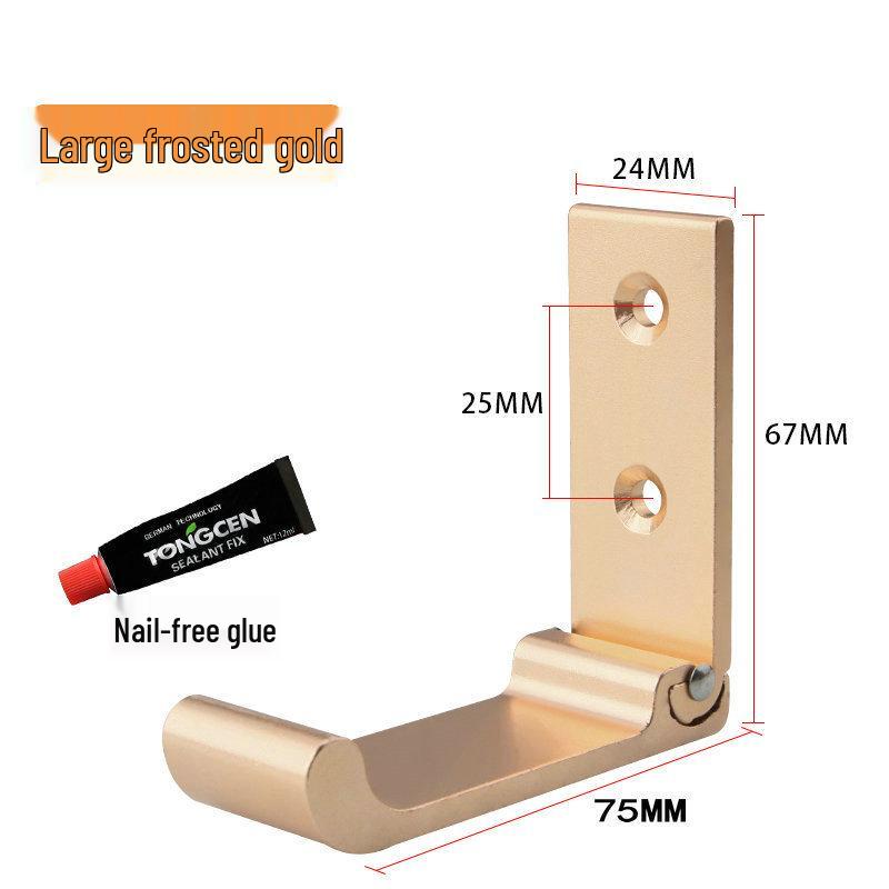 Wall-Mounted No-Drill Folding Coat and Hat Hooks