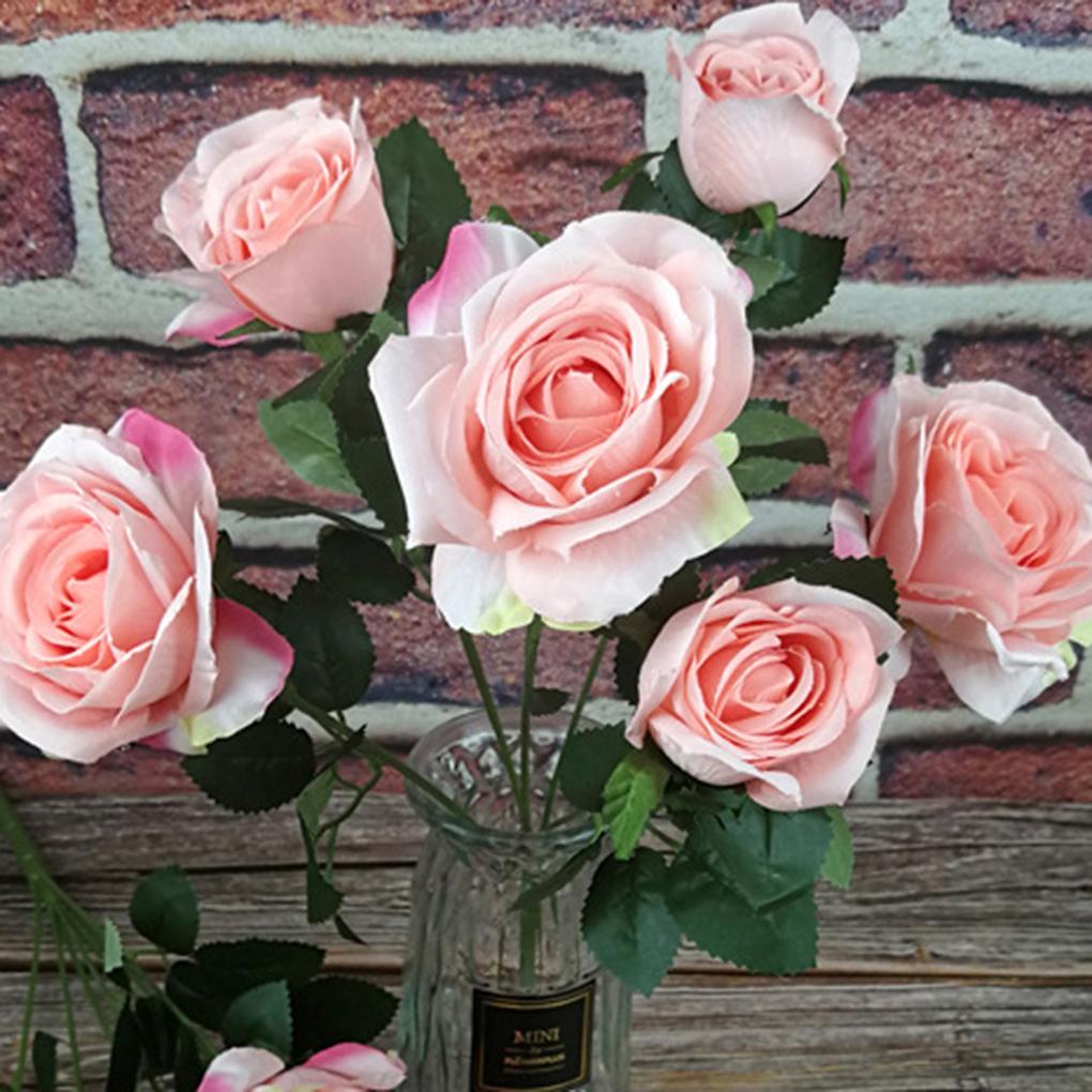 1ks Růže Umělá Květina Domácí Svatba Hortenzie Dekor Svatební Kytice