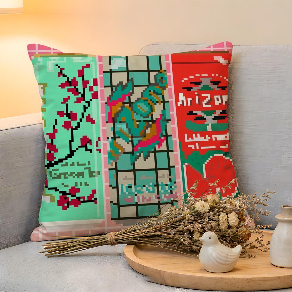 

Cushion Cover Vaporwave Arizona Iced Tea Aesthetic Linen SkinFriendly Soft Decorative Case for Sofa Home Decor Pillow cover 30x30cm