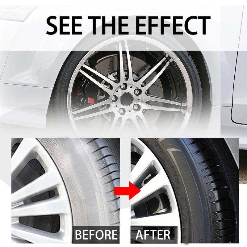 Homonth Car Tire Shine Wax Auto Tire Black Brightener Paste Durable Anti-Aging Gloss Enhancer Remove Oil Stains Polishing Cream one size