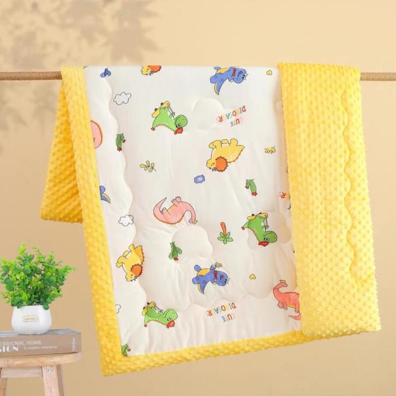 Cartoon Newborn Warm Blanket Household Autumn Winter Thickened Baby Blanket  Soft Velvet Kindergarten Children's Blanket