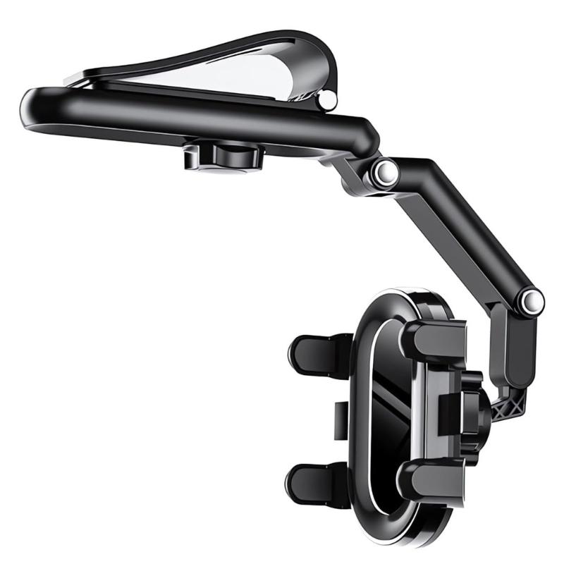 Flexible Rotatable Car Phone Mount Clip Support For 4.7 To 6.5 Inch Smartphones Secure Grip Offers Full Angle Adjustment