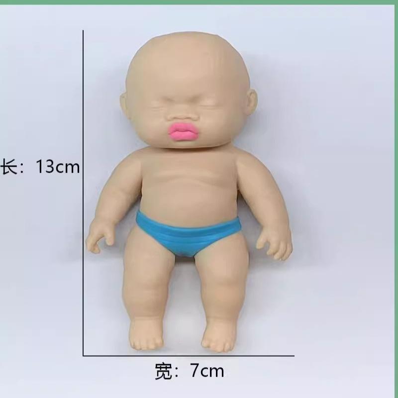 Natasha Little Black Doll Stress Relieving Toy DIY Style Palm Rubber Black White Slow Rebound Release Stress Relieving Gift