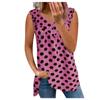 Ladies Camisole Top Loose Casual V-neck Small Dot Print Sleeveless Vest