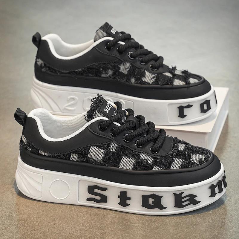 

Новые мужские дизайнерские модные дышащие спортивные кроссовки для увеличения роста, легкие и удобные мужские туфли 39-44 44 чёрный