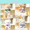 Llavero con Capucha de Peluche de Oso con Diseño de Ropa para Regalo de Niñas y Decoración de Bolso