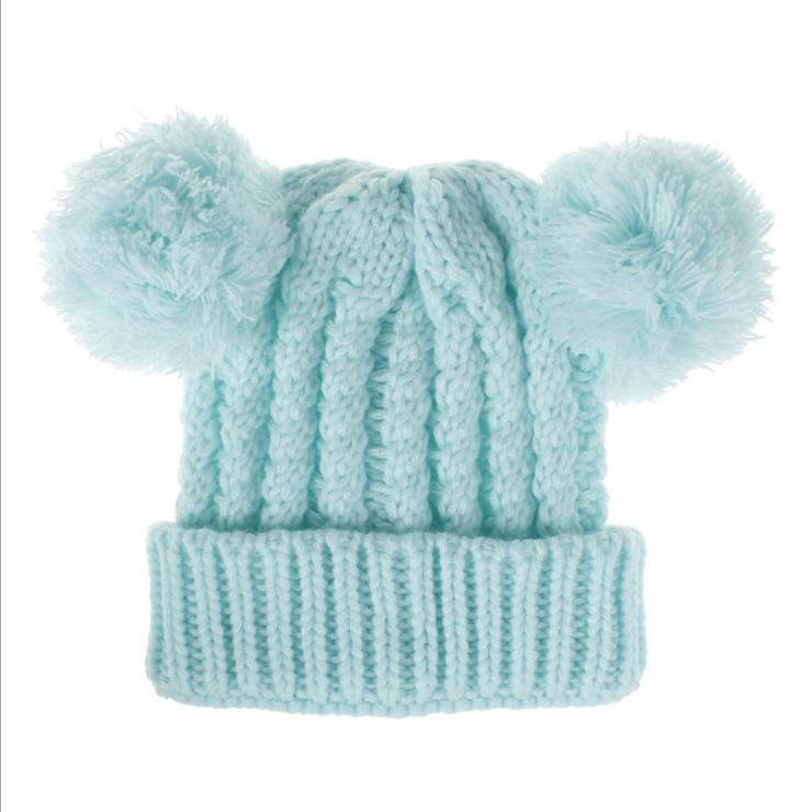 High Quality Custom Logo Children's Winter Knitted Hat Embroidery Kids Baby's Children's Winter Beanie Hat