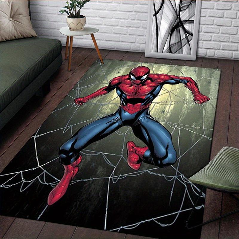 1pc Spider-Man Pattern Area Rug Soft Flannel Floor Mat for Living Room,Office,Bedroom and Carpet,Sofa Coffee Table Floor Mat