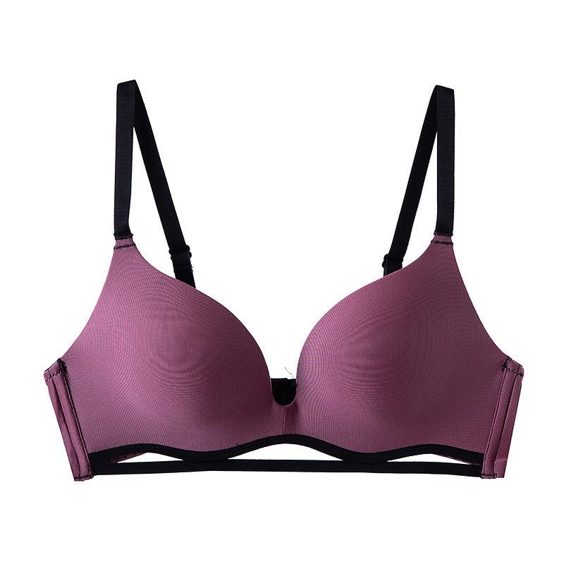 Seamless Wireless Push Up Bra Ribbed Invisible Bra For Women