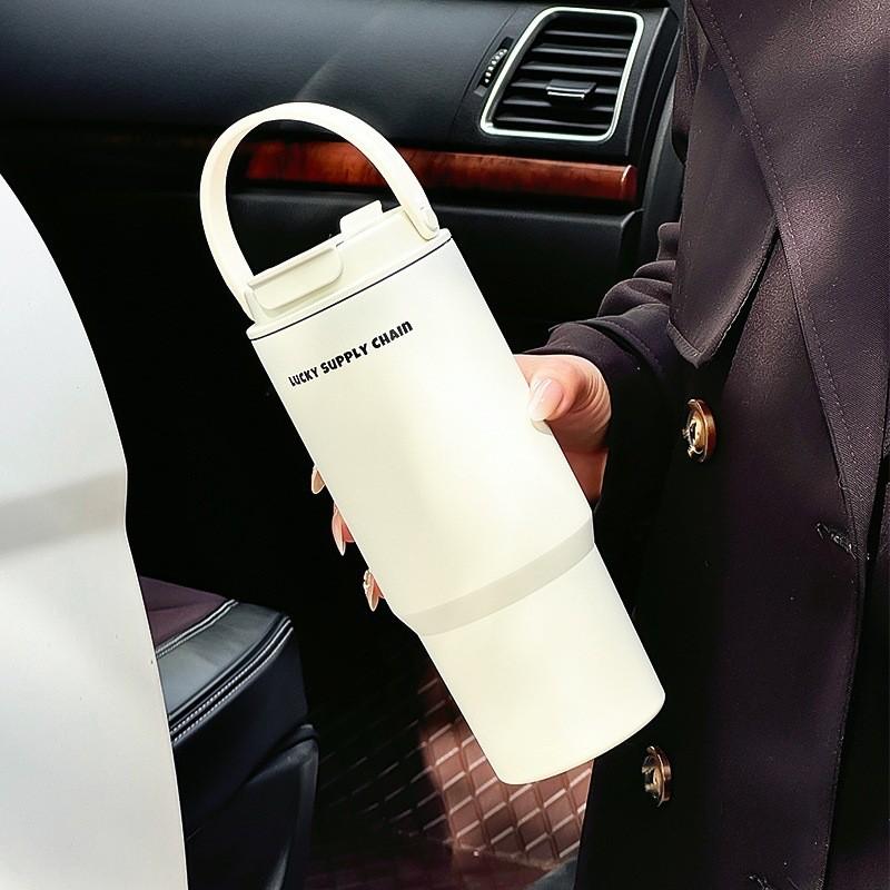 Water Cup Handle Lilang Vacuum Insulated Travel Mug With Dual Drinking For Car And Office